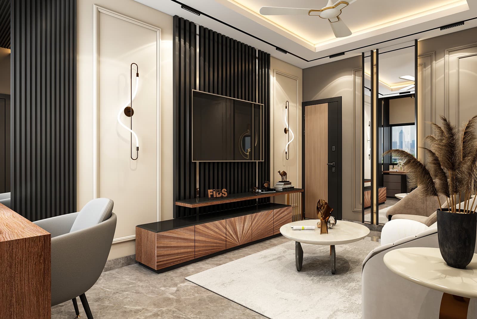 Modern FID living room interior